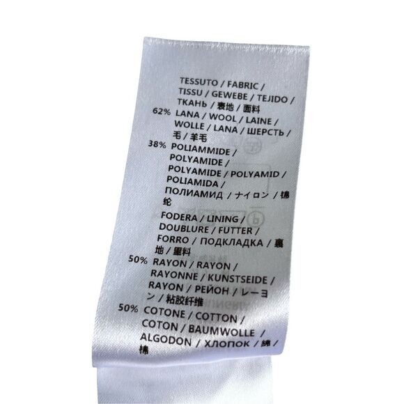 New Stella McCartney Wool Blend Belted Gray Knee Length Coat Women size 36 - Picture 12 of 16